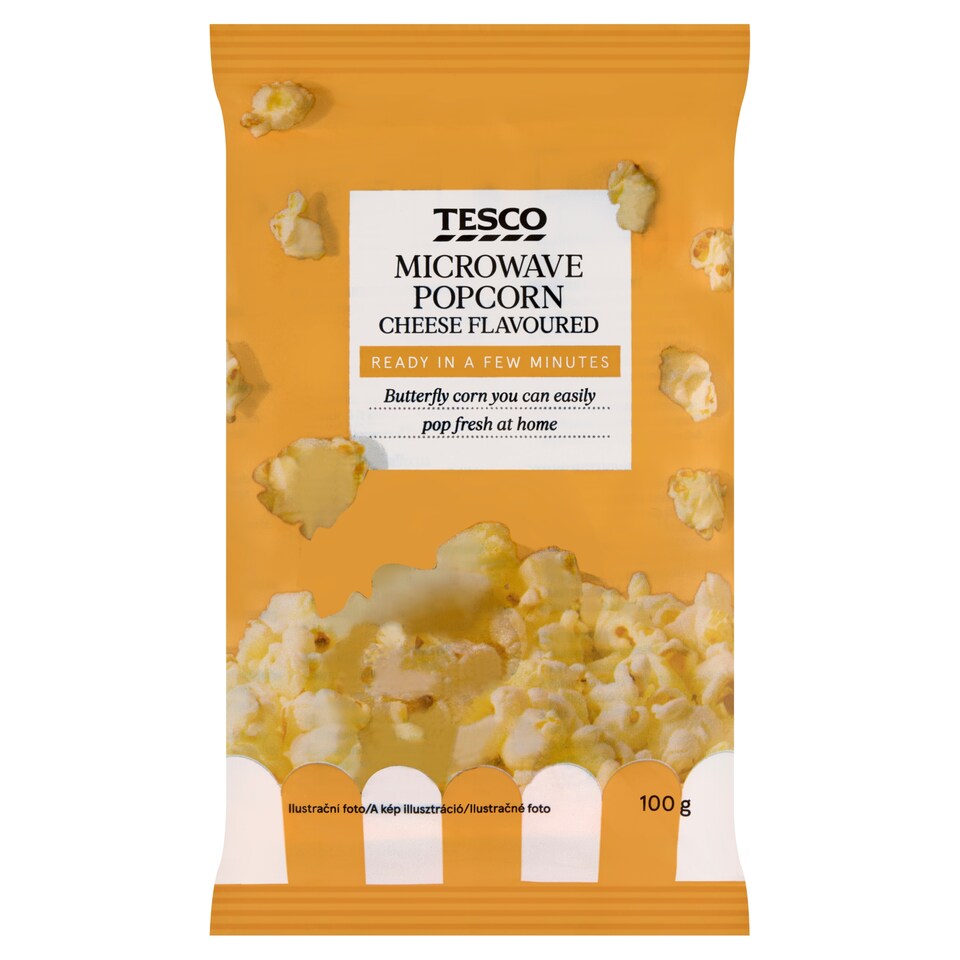 Tesco sajtos ízű, mikrohullámú sütőben elkészíthető pattogatni való kukorica 100 g