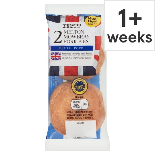 Tesco 2 Mini Melton Mowbray Pork Pies 100G Tesco Groceries