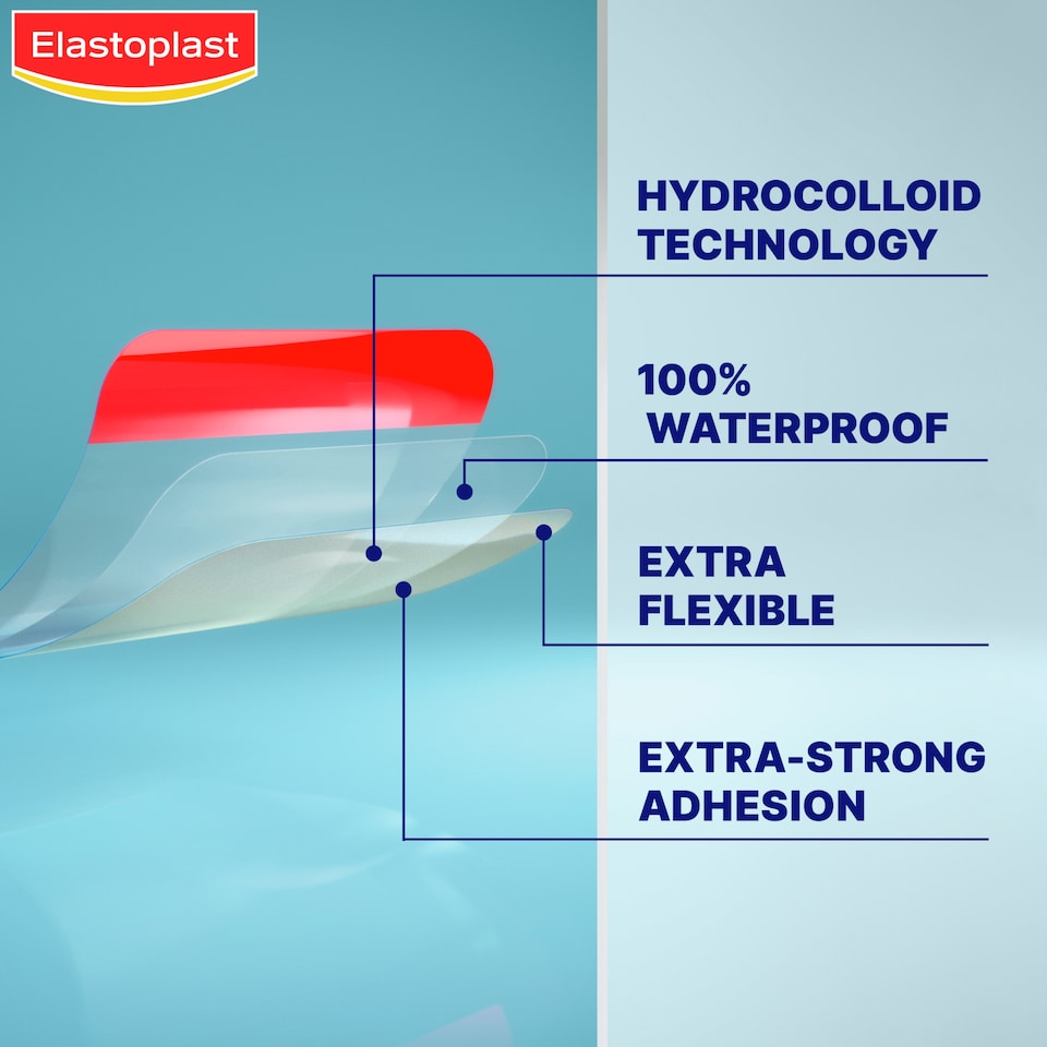 image 1 of Elastoplast Expert+ Second Skin Protection Hydrocolloid 10 Plasters