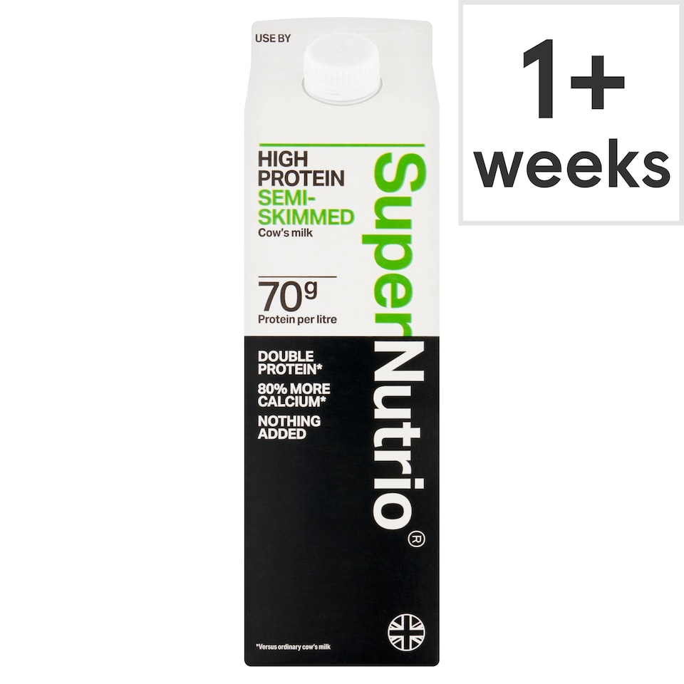 image 1 of SuperNutrio High Protein Fresh Semi Skimmed Milk 1l