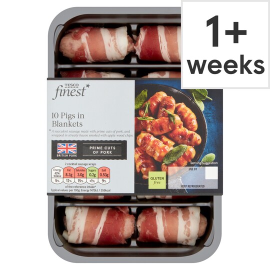 Tesco Finest 10 Pigs In Blankets 210G Tesco Groceries