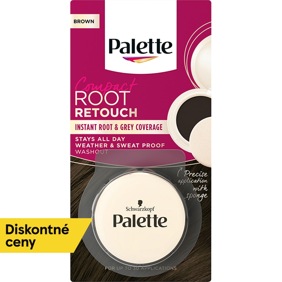 Palette Compact Root Retouch viacúčelový kompaktný púder Hnedý 3 g