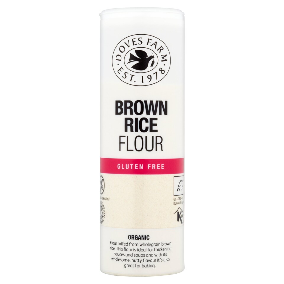 DOVES FARM ORG GLTN/FR BRWN RCE FLOUR 120G