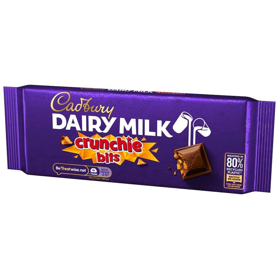 image 1 of Cadbury Dairy Milk Crunchie Bits Chocolate Bar 180g