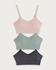 image 4 of F&F 3-Pack Seamless Non-Wired Bralettes  in Multi