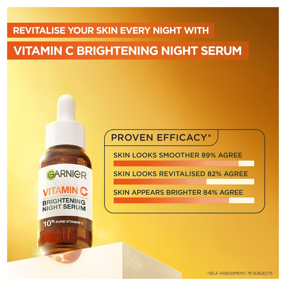 image 1 of Garnier Skin Active Vitamin C Night Serum 30ml