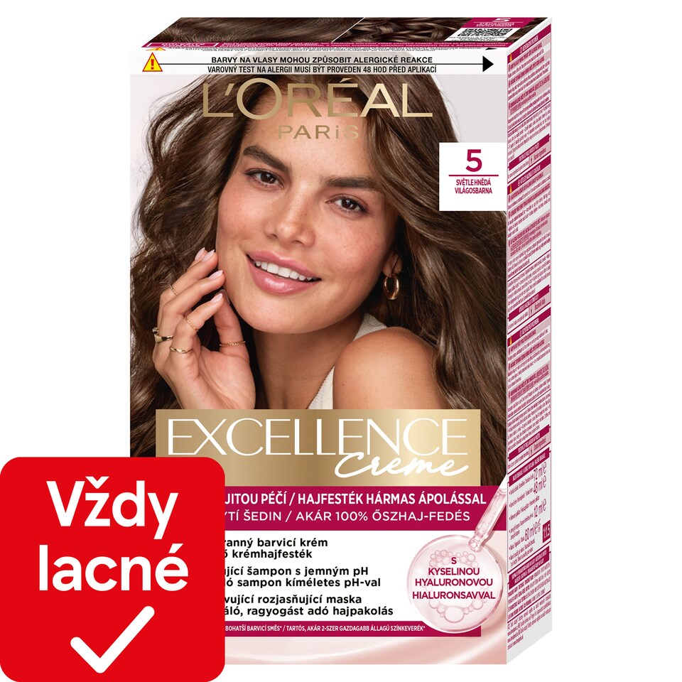L'Oréal Paris Excellence Creme farba na vlasy 5 svetlá hnedá