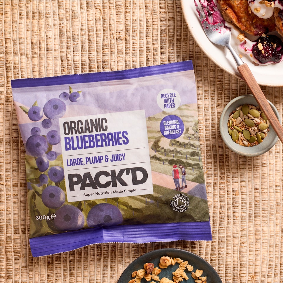 image 1 of PACK'D Organic Blueberries 300g