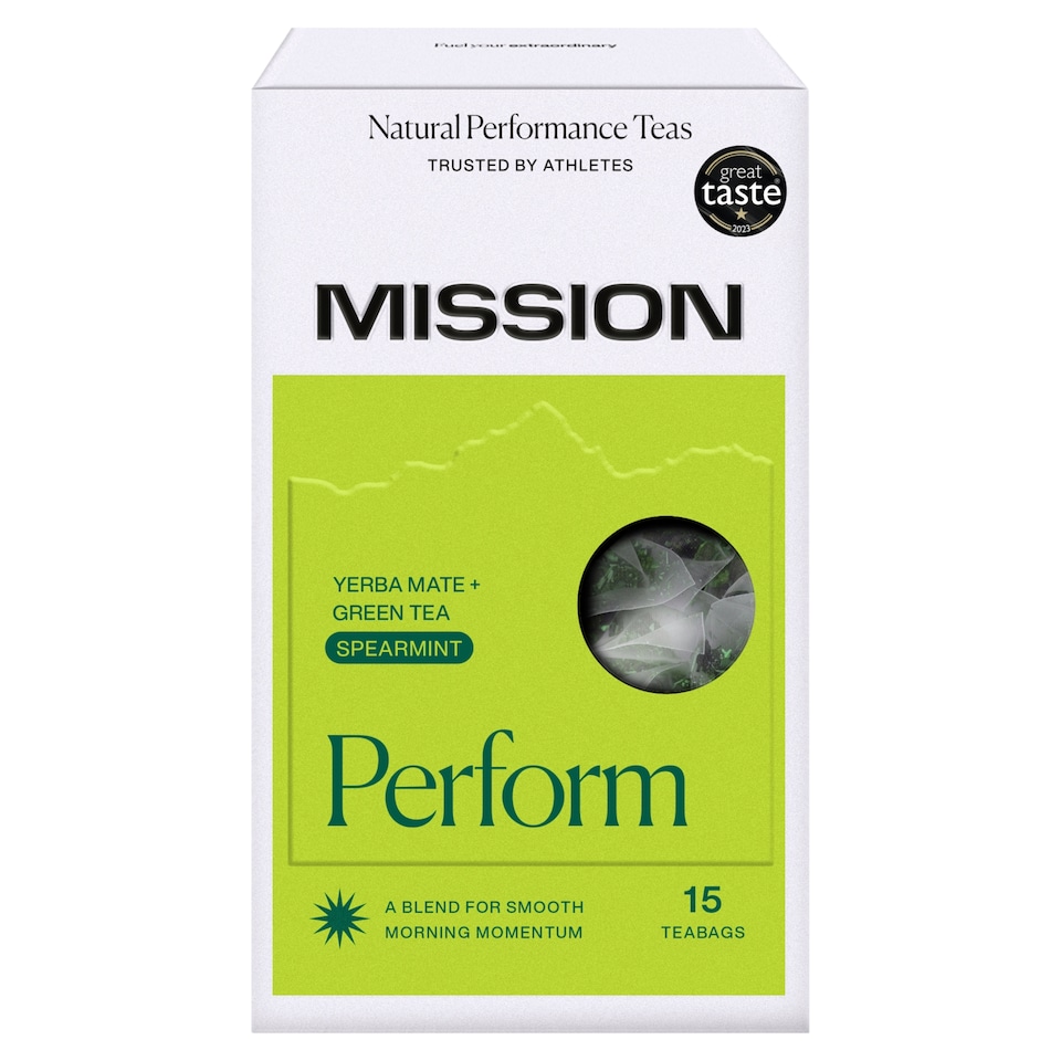 image 1 of MISSION Perform Yerba Mate with Green Tea, Spearmint 15 Tea Bags 30g