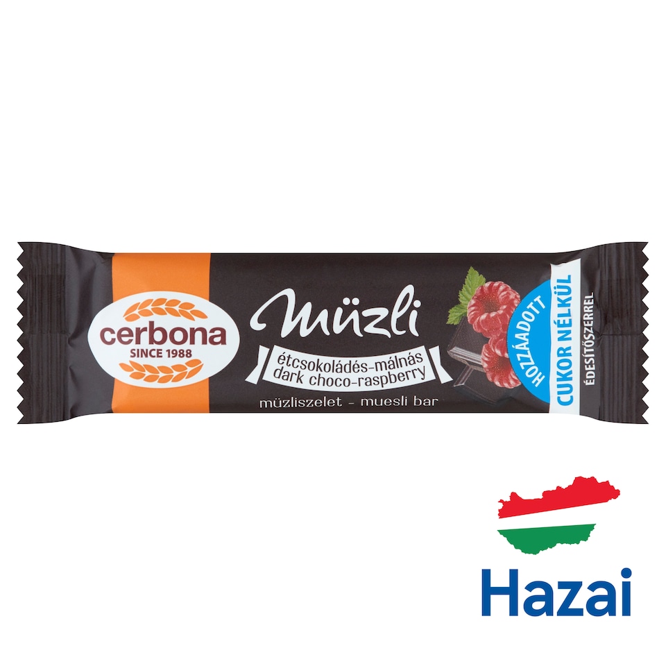 image 1 of Cerbona Dark Choco Muesli Bar with No Added Sugar and with Sweetener 20 g
