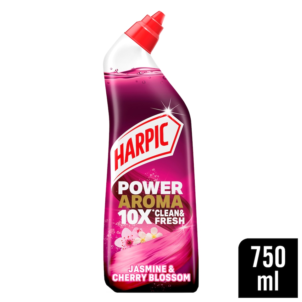 image 1 of Harpic Power Aroma Jasmine & Cherry Blossom Toilet Cleaning Gel 750ml