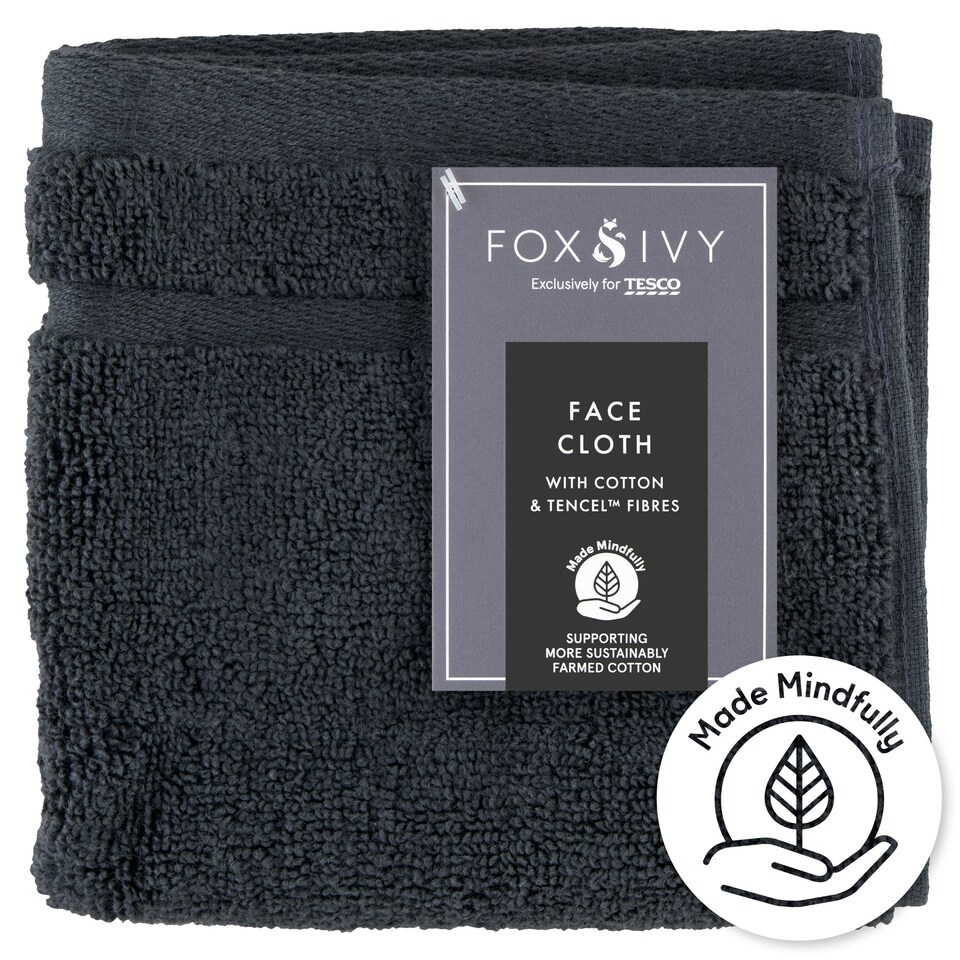 Fox & Ivy faszén színű arctörlő 30 cm x 30 cm