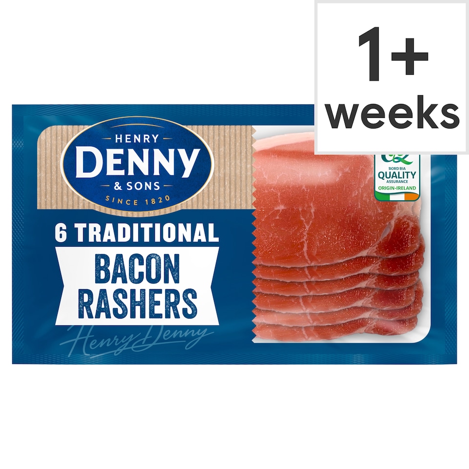 Denny 6 Traditional Bacon Rashers 180G