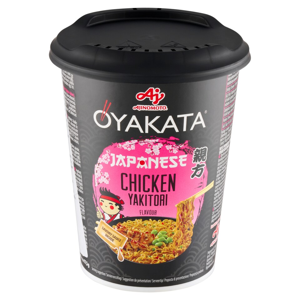Obrázek 1 pro produkt Oyakata Japanese Chicken Yakitori instantní pokrm s omáčkou a nudlemi 93g