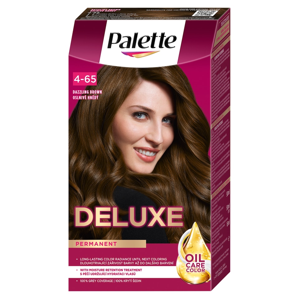 Palette Deluxe 4-65 Ragyogó középbarna tartós hajfesték   1. kép