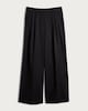 image 4 of F&F Wool Blend Super Wide Leg Pleated Trousers in Black