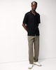 image 2 of F&F Textured Short Sleeved Collared Shirt in Black