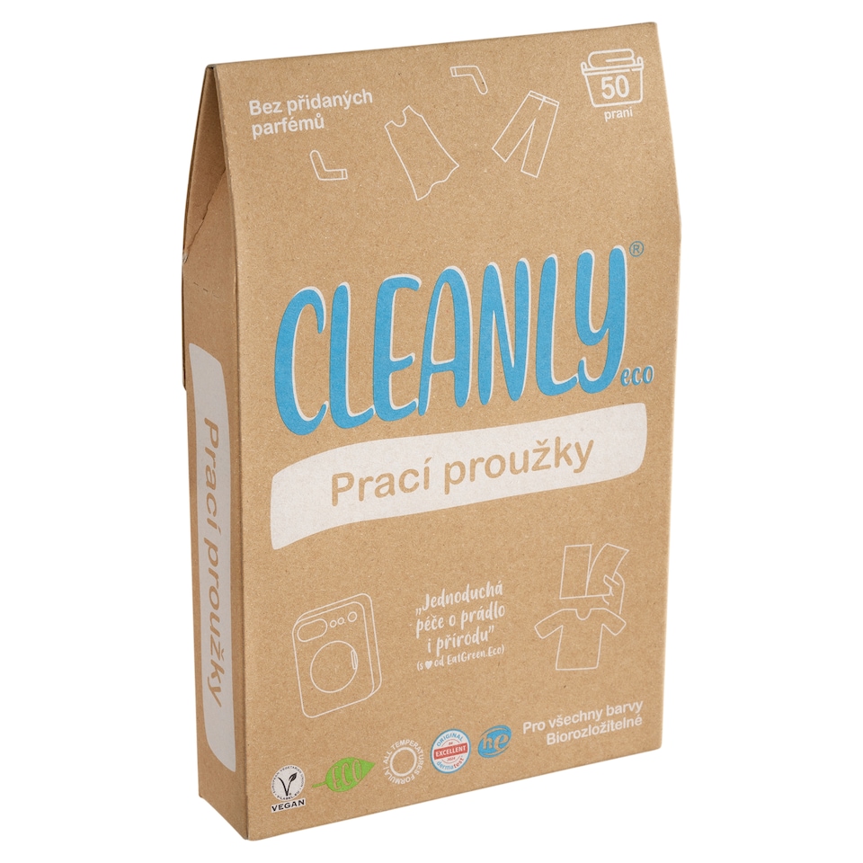 Cleanly Eco Prací proužky 50 praní 50 ks
