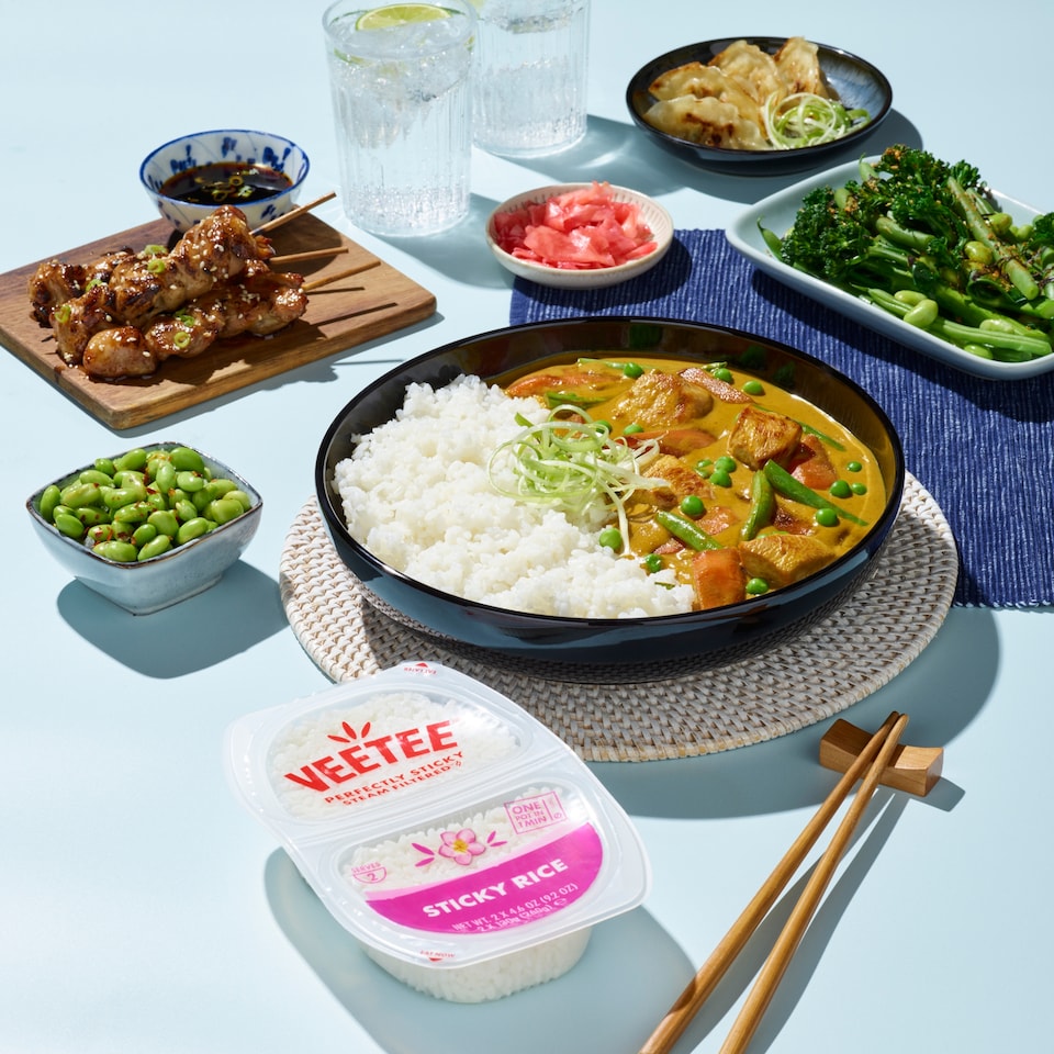 image 1 of Veetee Heat Eat Sticky Rice Pots 2X130g