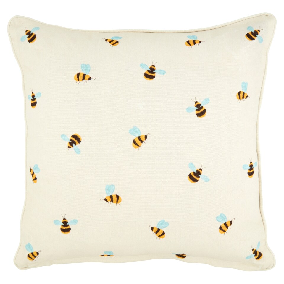 image 1 of Fox & Ivy Floral Bee Cushion