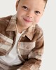 image 1 of F&F Boys Check Print Pocket Front Shacket in Brown
