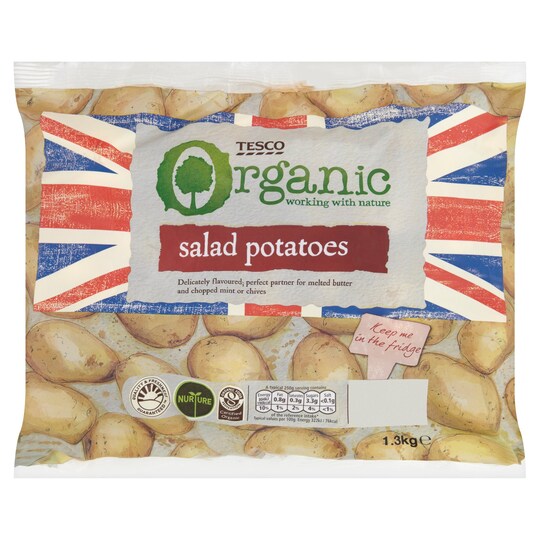 Tesco Organic Salad Potatoes 1.3Kg Tesco Groceries