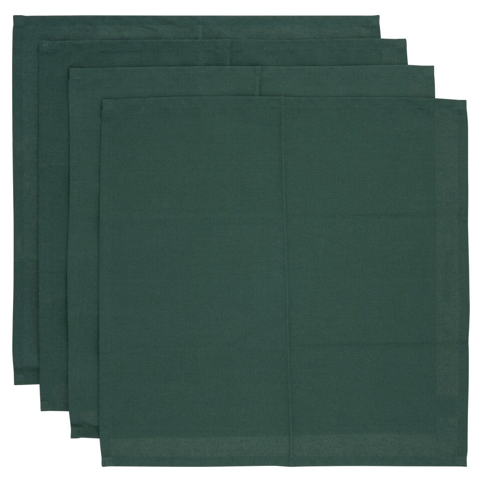 Tesco Green Napkins 4pk