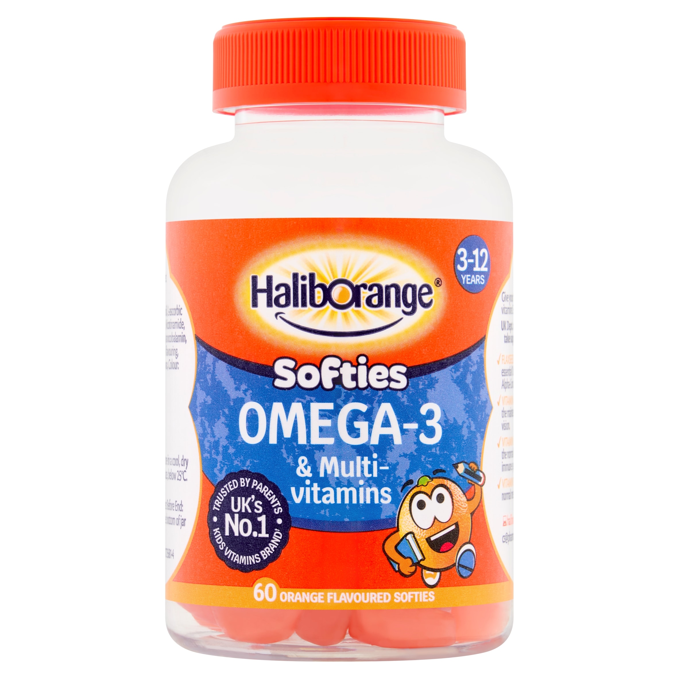 Haliborange Multivitamin with Omega-3 Orange Softies 60s