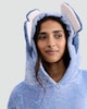 image 1 of Disney Lilo and Stitch Star Print Fleece Pyjama Hoodie in Blue
