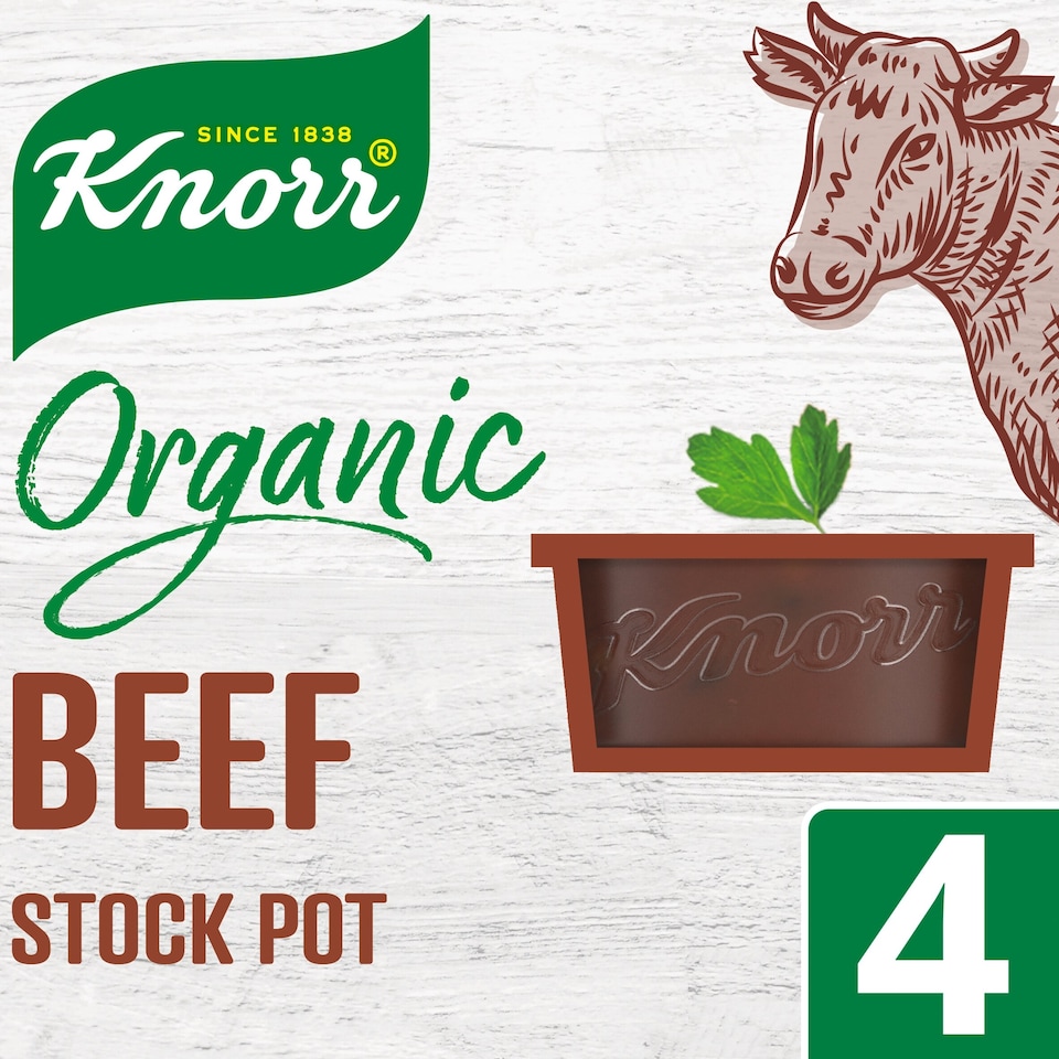 image 1 of Knorr Organic Beef Stock Pot 4x26g