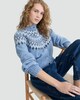 image 1 of F&F Knitted Fair Isle Pattern Cardigan with Wool in Blue