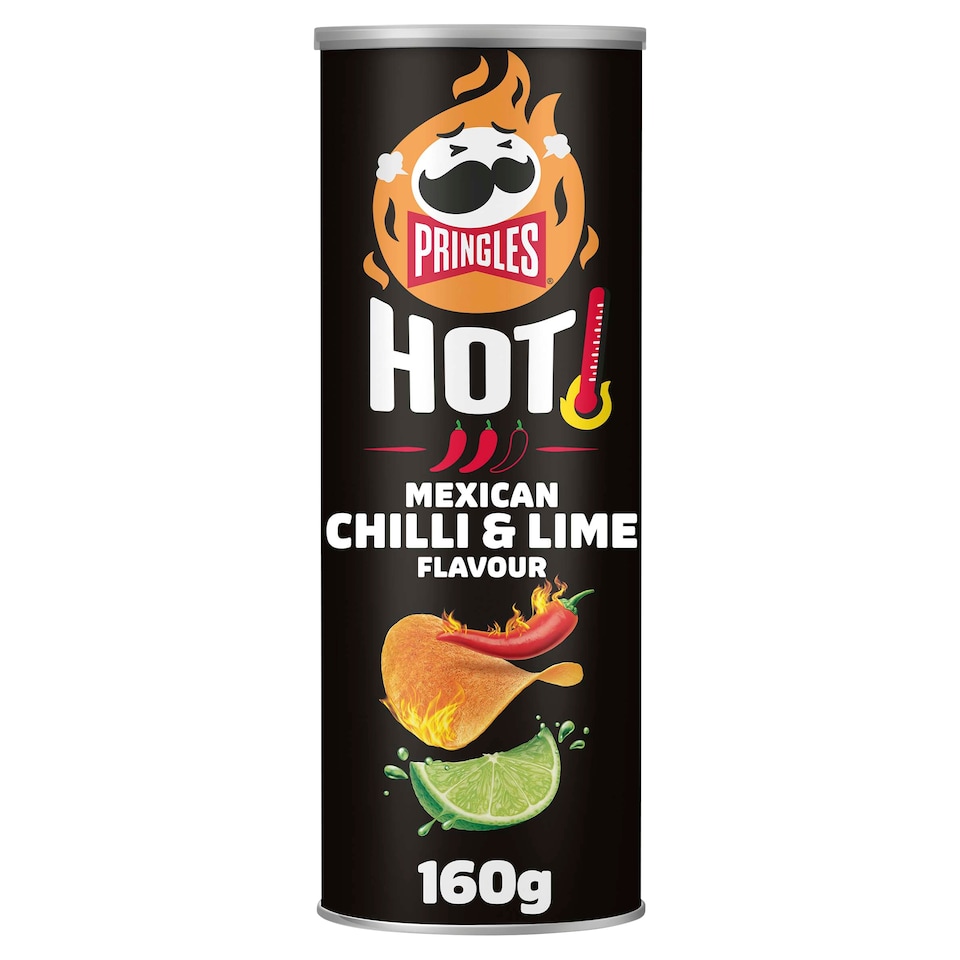 image 1 of Pringles Hot Mexican Chilli & Lime Flavour Crisps 160g