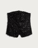 image 4 of The F&F Edit Textured Sequin Embellished Buttoned Corset in Black