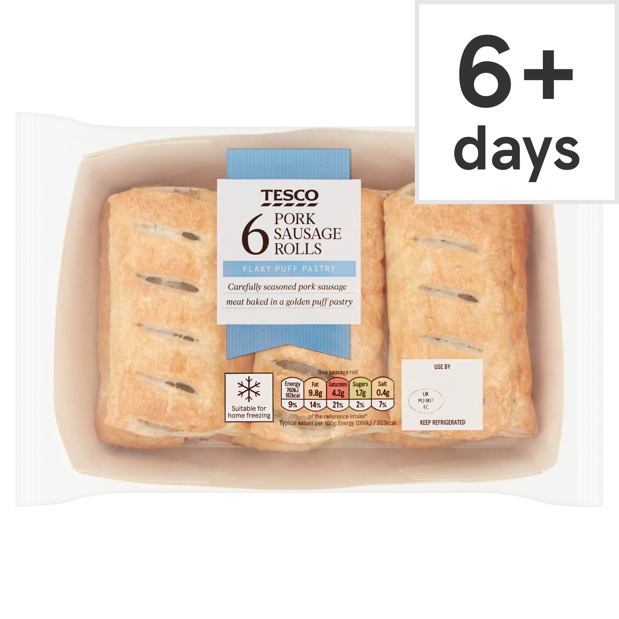 Tesco 6 Pack Sausage Rolls 360G - Tesco 