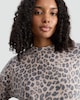 image 2 of F&F Leopard Print Long Sleeved Jumper in Multi Brown