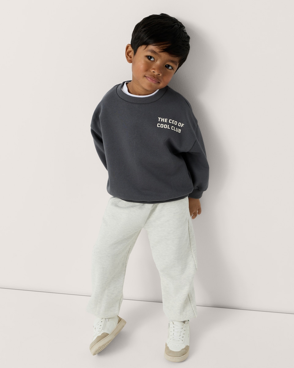 image 1 of F&F Boys 3-Pack Cotton Rich Sweatshirts in Green