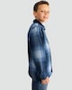 image 3 of F&F Boys Check Print Pocket Front Shacket in Blue