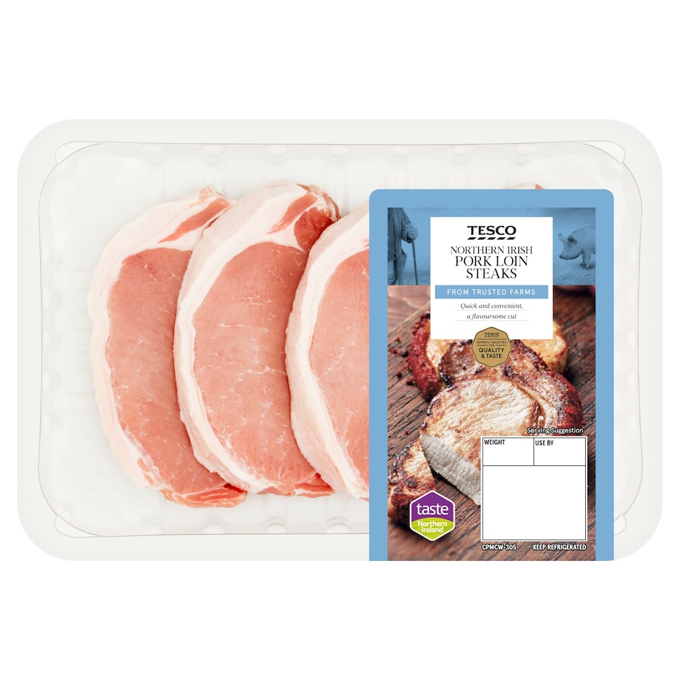 Tesco Northern Irish  Pork Loin Steak 523g