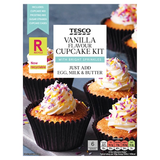 Tesco Vanilla Cupcake Kit 290G Tesco Groceries