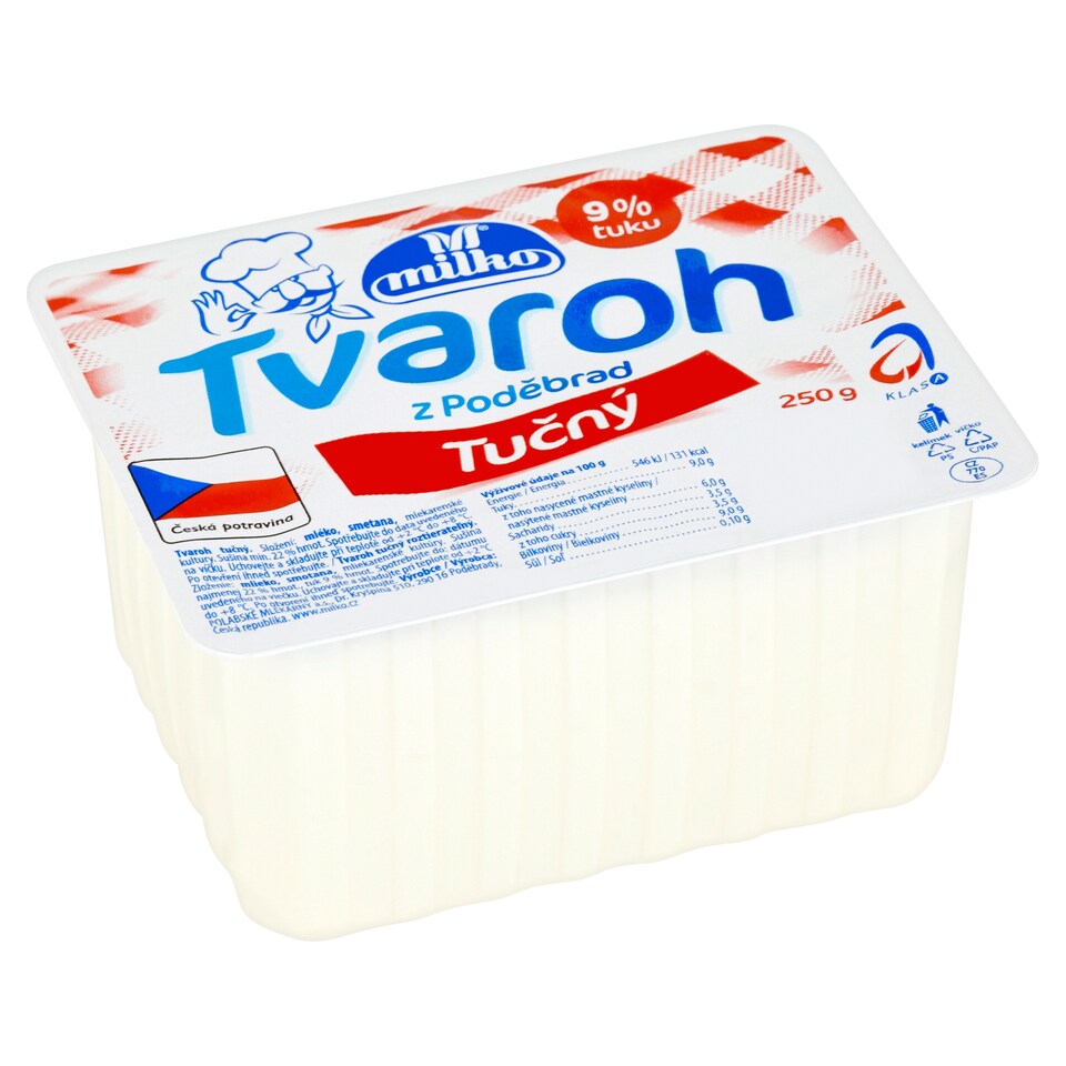 Obrázek 1 pro produkt Milko Tvaroh z Poděbrad tučný 250g