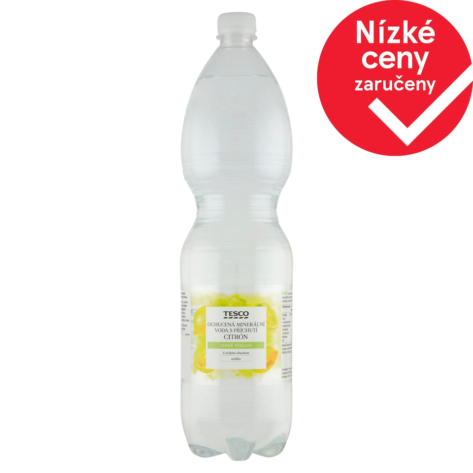 Tesco Flavored Mineral Water with Lemon Flavor 1.5L