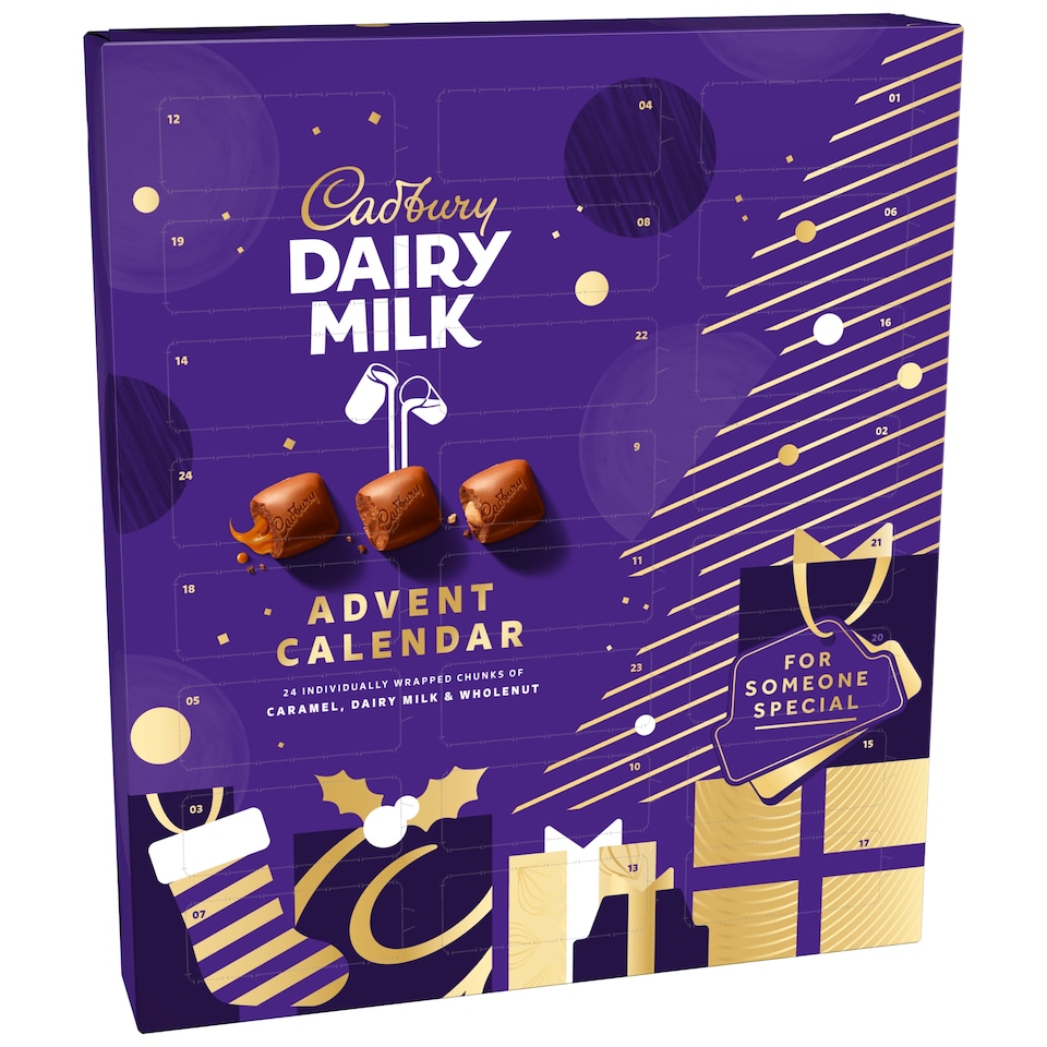 image 1 of Cadbury Dairy Milk Chocolate Chunks Xmas Advent Calendar 258g