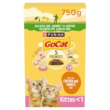 Go Cat Junior Dry Cat Food Chicken Milk & Vegetable 750G