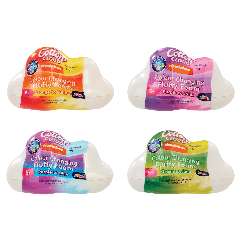 image 1 of Addo Nickelodeon Cotton Cloud Colour Changing Fluffy Foam Slime 30 g