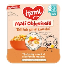 HAMI Malí Objavitelia Cestoviny s mrkvou a kuracím mäsom 200g