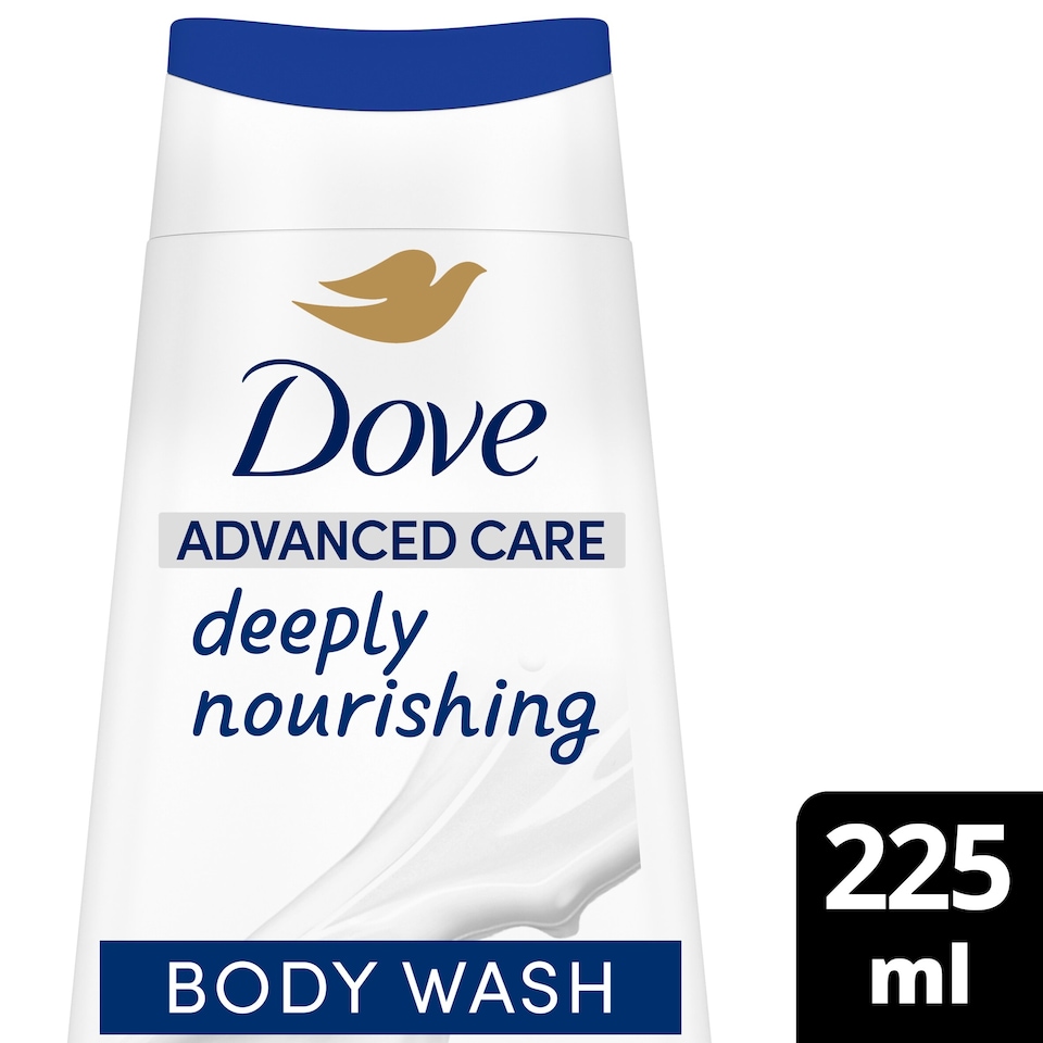 image 1 of Dove Deeply Nourishing 24hr Moisturisation Advanced Care Body Wash Shower Gel 225ml
