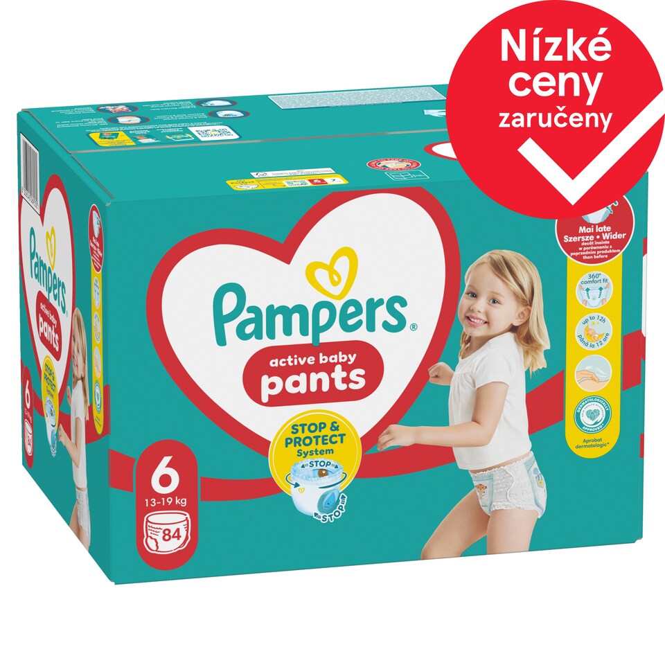 image 1 of Plenkové Kalhotky Pampers Active Baby Pants, Velikost 6, 84 Plenky, 13kg-19kg