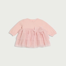 F&F Baby Cotton Rich Tulle Dress in Pink