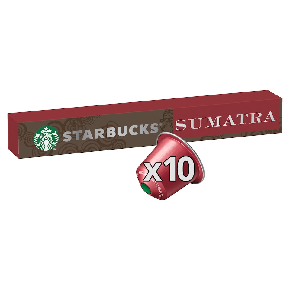 image 1 of Starbucks by Nespresso Single-Origin Sumatra Espresso Coffee Pods x10 55g