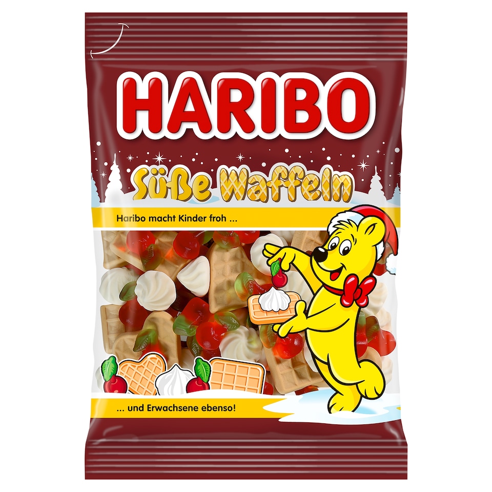 Haribo Süße Waffeln želé s ovocnou príchuťou s penovými cukríkmi 175 g